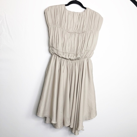 WILLOW Jane Taupe pleated mini dress - Picture 6 of 11